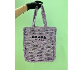 프라다 Prada 라피아 토트 릴리 네트백